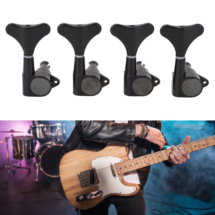 4 db basszus hangolókulcs készlet, fém, fekete, 14mm