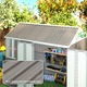Panouri din otel galvanizat, Outsunny, Otel colorat, 129 x 45 cm, Gri deschis