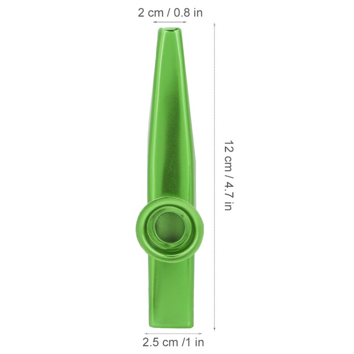 6 db kazoo készlet, alumínium, hordozható, 12x2.5x2cm, többszínű