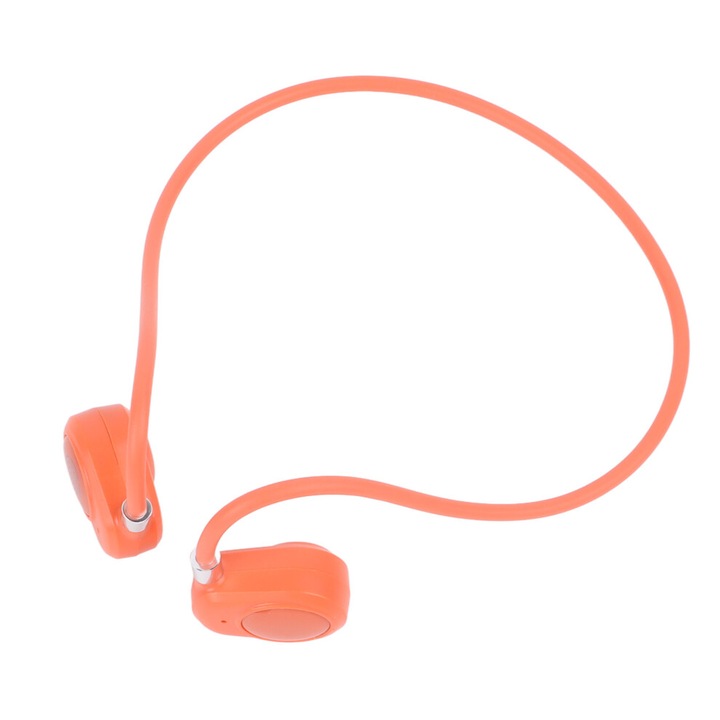 Narancssárga nyitott fülhallgató, légvezetéses technológia, Bluetooth 5.3, 90mAh, könnyű, USB újratölthető