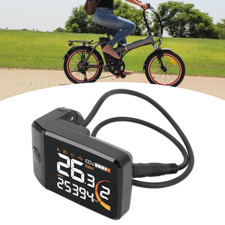 Kerékpár komputer G320 G340 kompatibilis, színes kijelző, vízálló, 22.2mm, DC48V