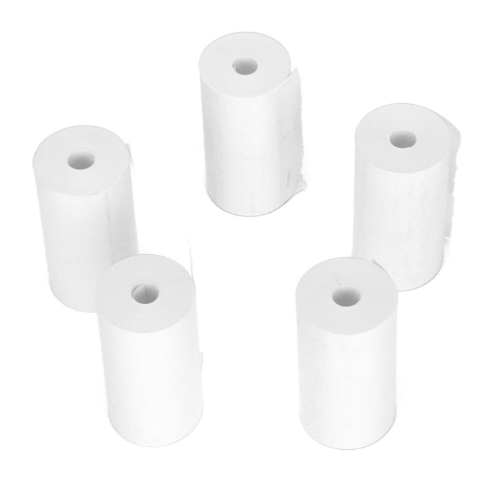 Hőpapír szett 5 tekercs 57x30mm fehér sima pormentes