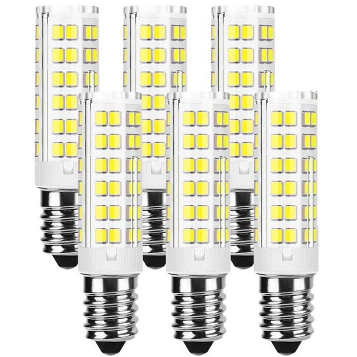 Bec LED E14 9W 6000K hideg fehér 15.1x65mm szett 6 db