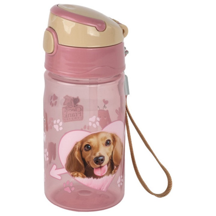 Cleo és Frank kutyás tritán kulacs 330 ml - Pink Paws (BCCF46)