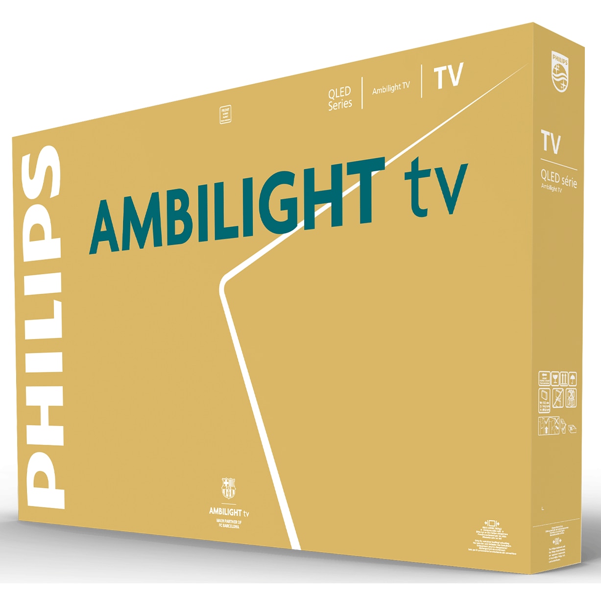 Televizor Philips AMBILIGHT tv QLED 55PQS8501, 139 cm, Smart TV, Ultra HD 4K, Clasa F (Model 2026)