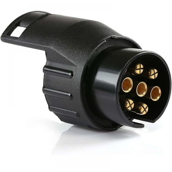 Adaptor remorca universal 7 pini la 13 pini, rezistent la apa, nylon si cupru