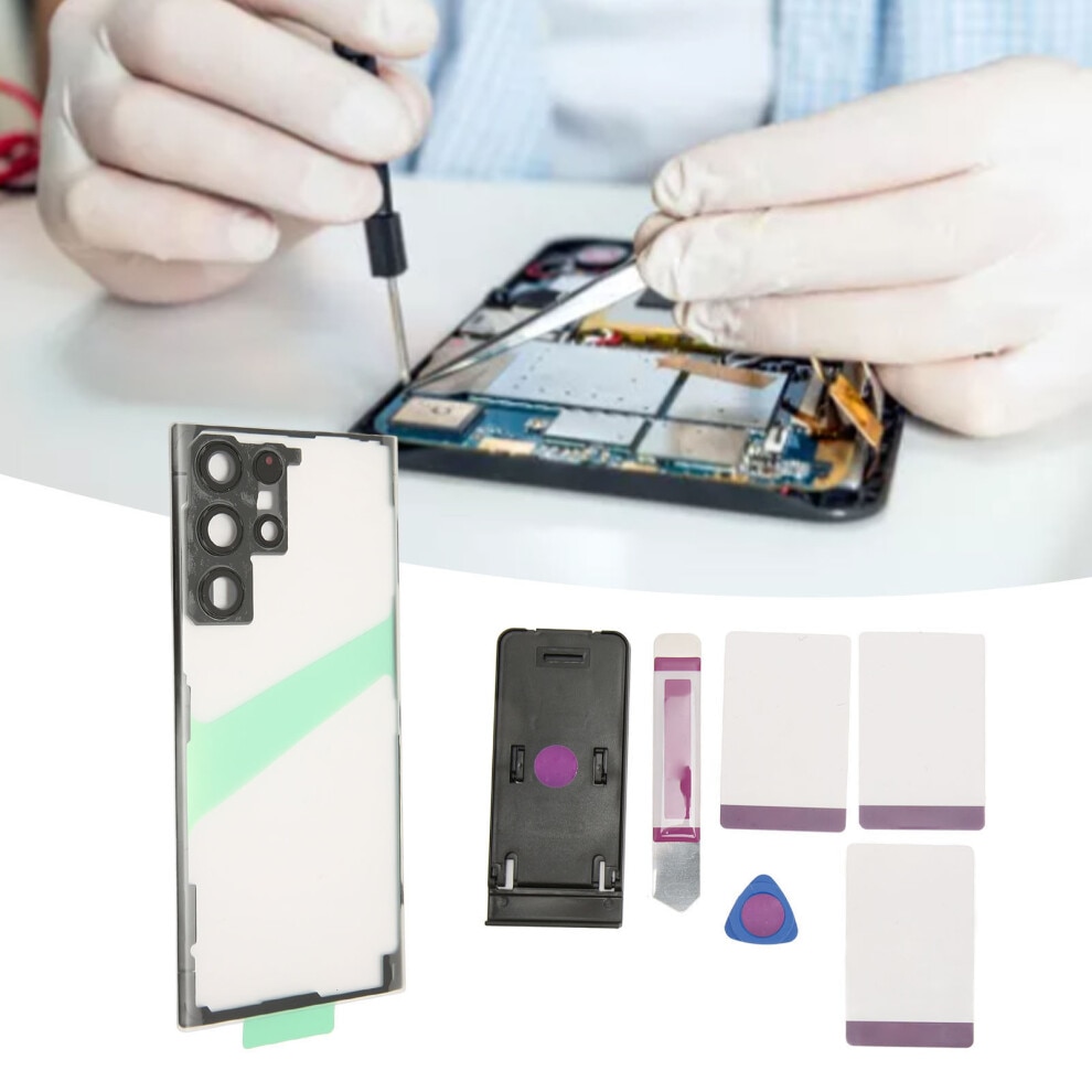 Capac spate sticla pentru Galaxy S22 Ultra negru 114g set reparare
