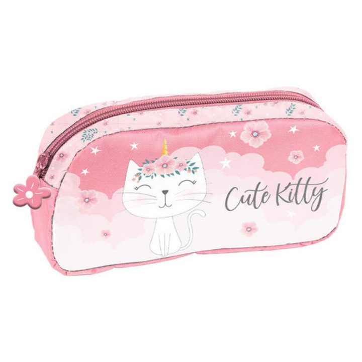 Cicás szögletes tolltartó - Cute Kitty (PP26CK-004)