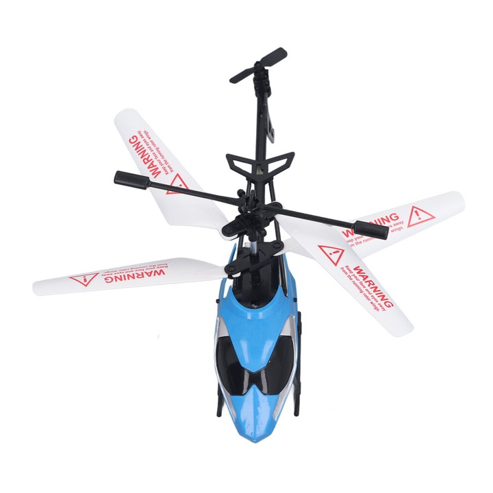 RC helikopter 2.5 csatornás, világítással, kék, 25x10.5cm