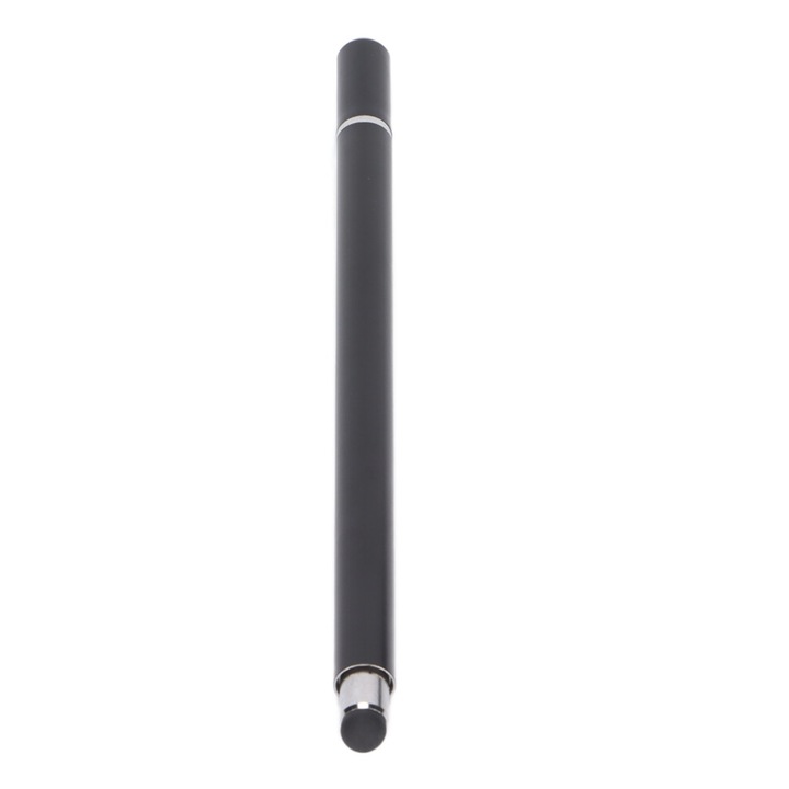 Stylus capacitiv aluminiu 158mm negru, sensibilitate ridicata, dublu varf