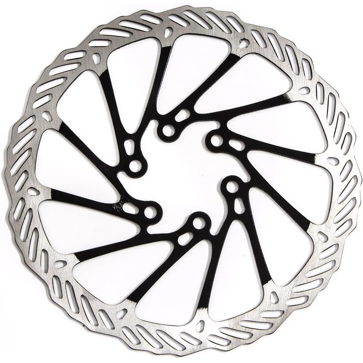 Disc frana bicicleta, o piesa, otel 120 CR, negru, 160mm