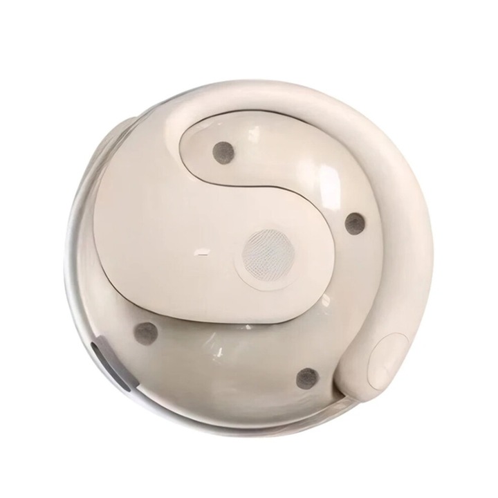 Casti open-ear/earbuds cu traducere AI in timp real, carcasa 300mAh, autonomie 2-3 ore, Alb