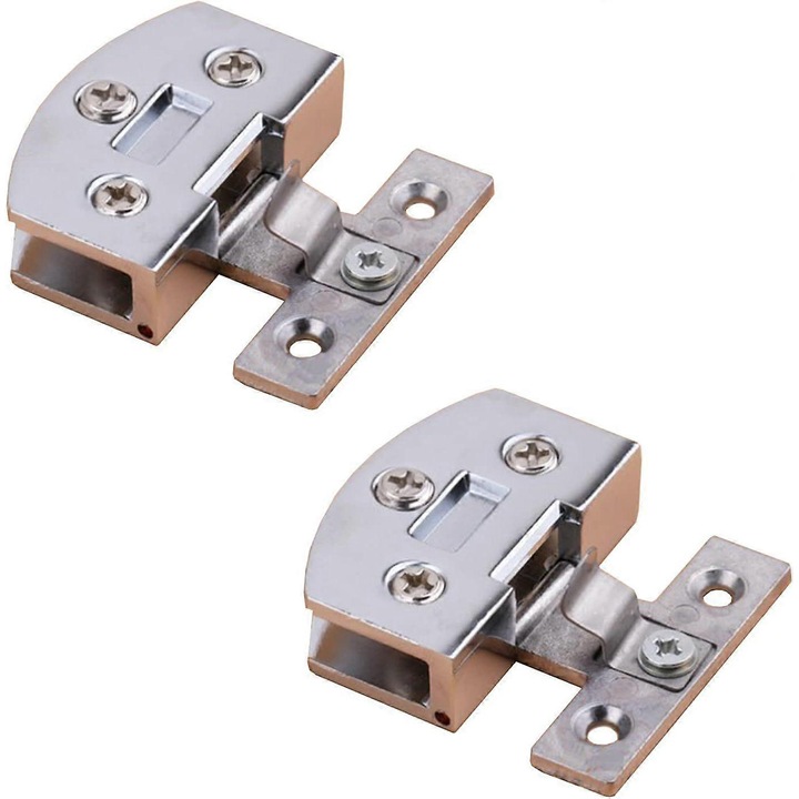 2 db üveg zsanér készlet, cink, strapabíró, 47x29x14mm, 5-8mm vastag üveghez