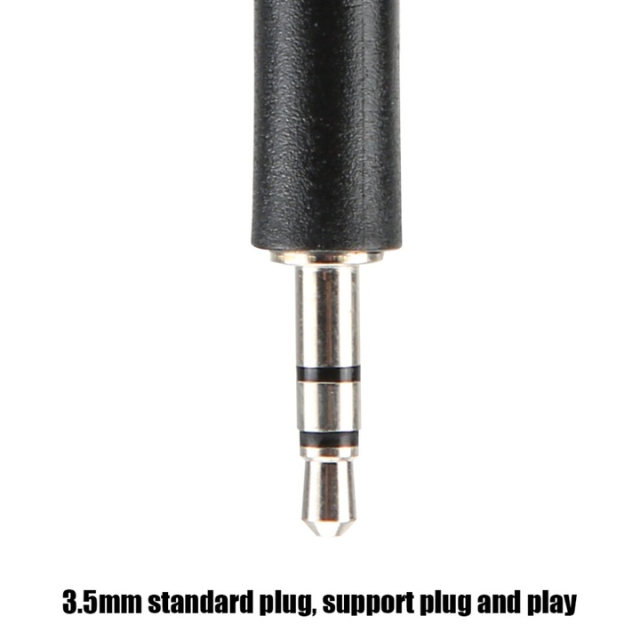 3 db mini rugalmas állítható mikrofon készlet, 3.5mm, fekete, 10cm