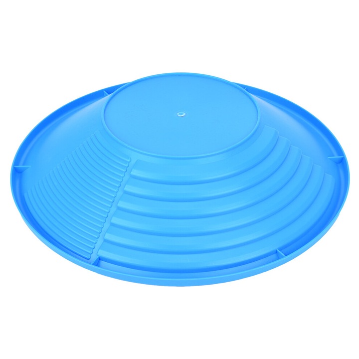 Tigaie pentru aur, plastic, albastru, 38.2x8 cm, usoara, cu doua riffle-uri