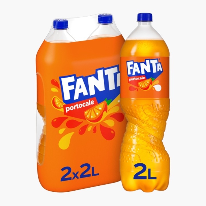 Bautura carbogazoasa Fanta portocale 2x 2l