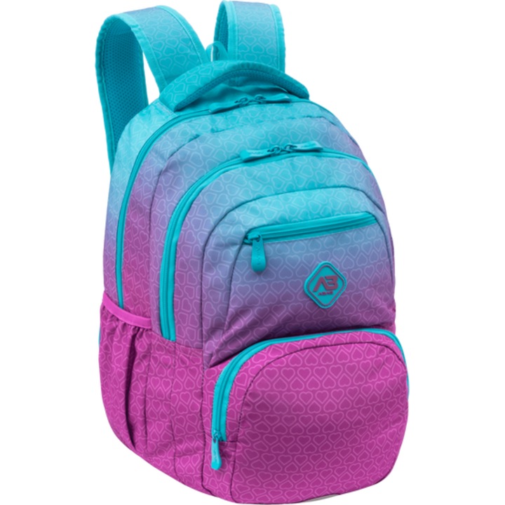 Hexagon Mint Ombre ergonomikus iskolatáska, hátizsák - 3 rekeszes - 44 cm - Astrabag (502026034)