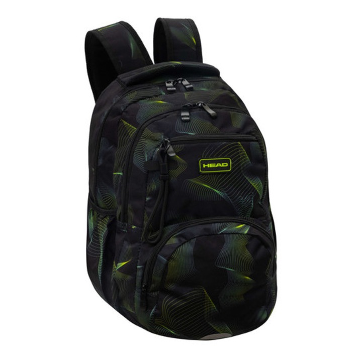 Head Green Wave ergonomikus iskolatáska, hátizsák - 3 rekeszes - 44 cm (502026056)