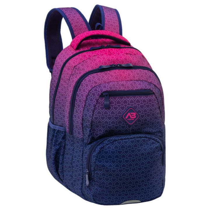Hexagon Pink Ombre ergonomikus iskolatáska, hátizsák - 3 rekeszes - 44 cm - Astrabag (502026055)