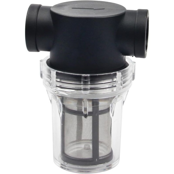 Filtru apa inline 25mm plasa fina inox pentru pompe irigare gradina