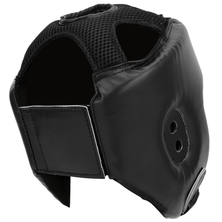 Casca box PU piele ajustabila, negru, marime mare
