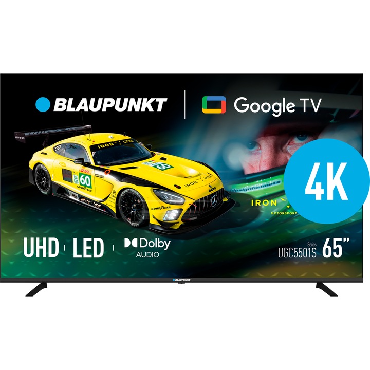 Телевизор Blaupunkt LED 65UGC5501S, 165 см, Smart Google TV, 4K Ultra HD, Клас G