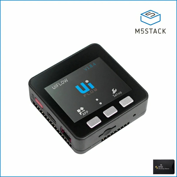 M5Stack Basic v2.7 IoT Fejlesztő Kit, ESP32 Modul, Wi-Fi + BT, 2" IPS Kijelző, Hangszóró, MicroSD, 1 ID Protect