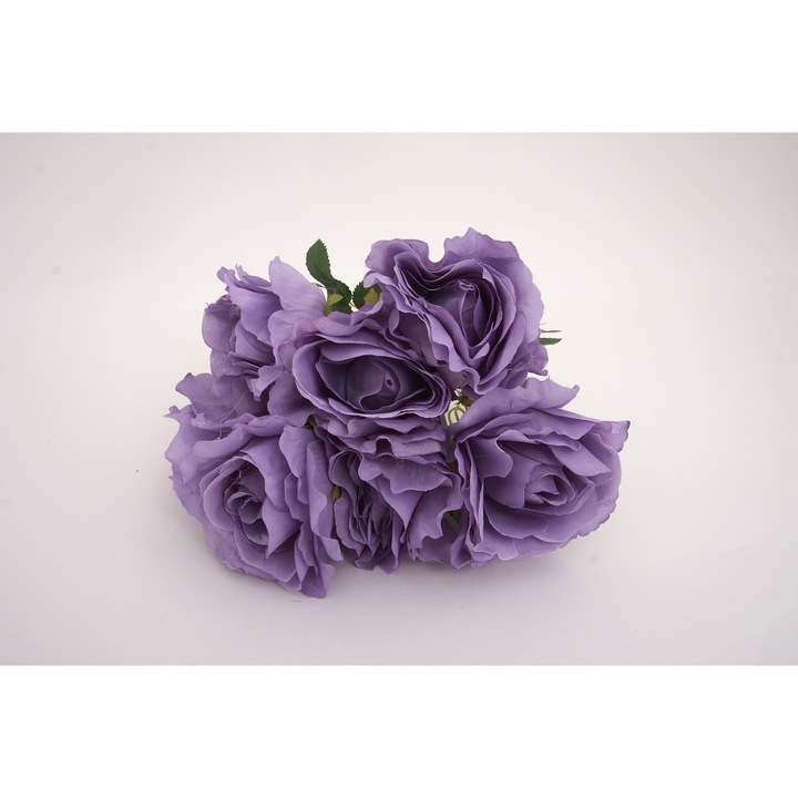 Műrózsa csokor, lila színű, M 45 cm, B.S.P. / SL1785-5