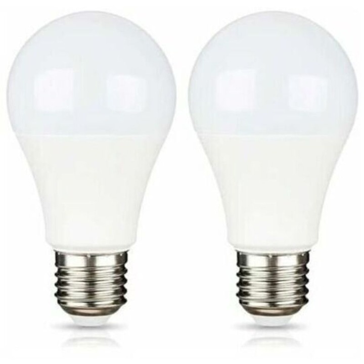 LED Izzó E27 12W 6500K hideg 65x125mm 2 db-os szett