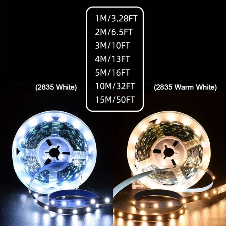 Banda LED USB 4M flexibila alb cald alb rece taiata pentru decor acasa