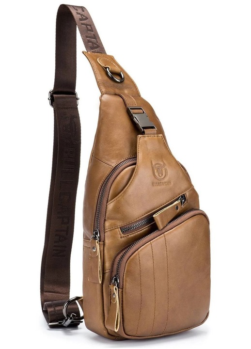 Férfi bőr crossbody táska 18x6x32cm fekete