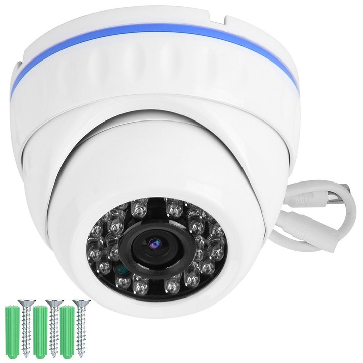 Куполна камера за наблюдение 4MP 3.6mm бяла IP66