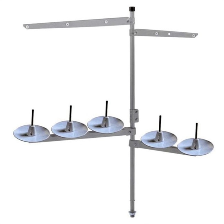 Fém tartó 5 tekercshez, 74cm, szürke
