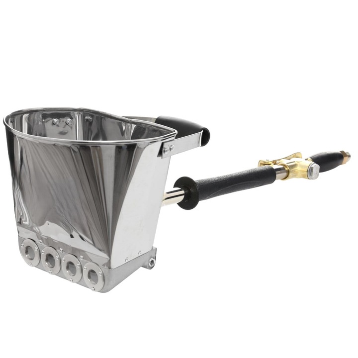 Masina de tencuit pneumatica, Zola, rezervor 3.5 L, 0.8-1 MPa, duza 1.8 mm, conector 1", pentru glet si tencuiala