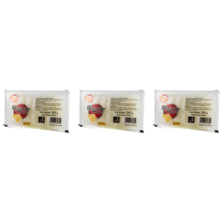 3 db tekercselt Shirataki tészta szett konjac lisztből, 340g
