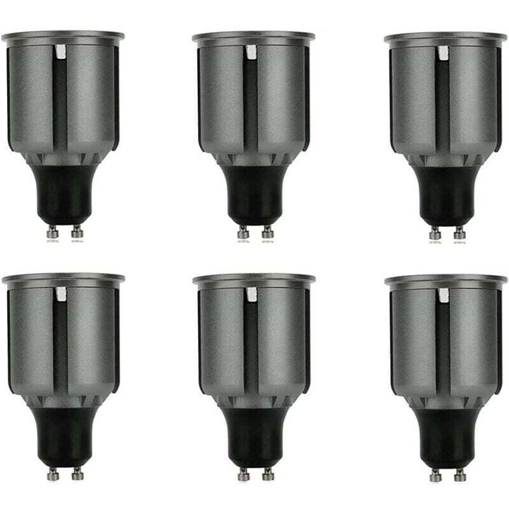 6 db GU10 LED izzó készlet, 9W, meleg fehér, 50x80mm