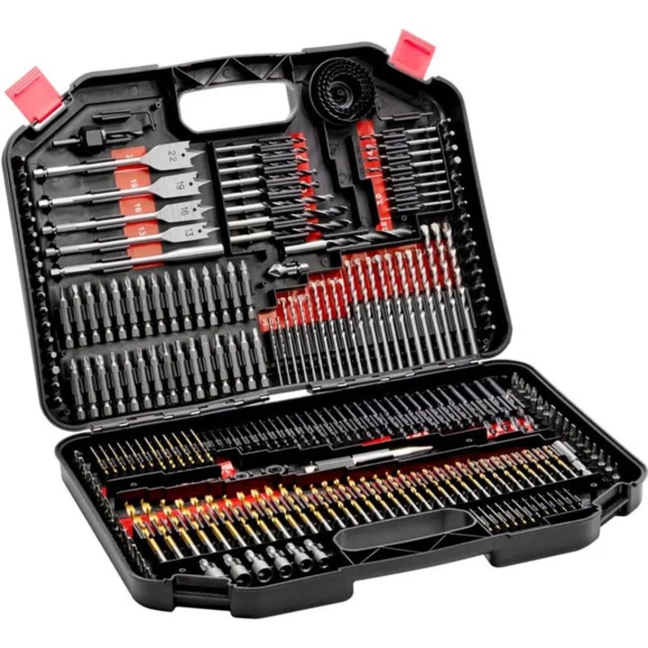 Set burghie metal lemn beton 246 piese portabil