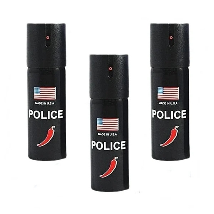 Set 3 bucati Spray paralizant chili USA Police, DEPOX®, 60 ml