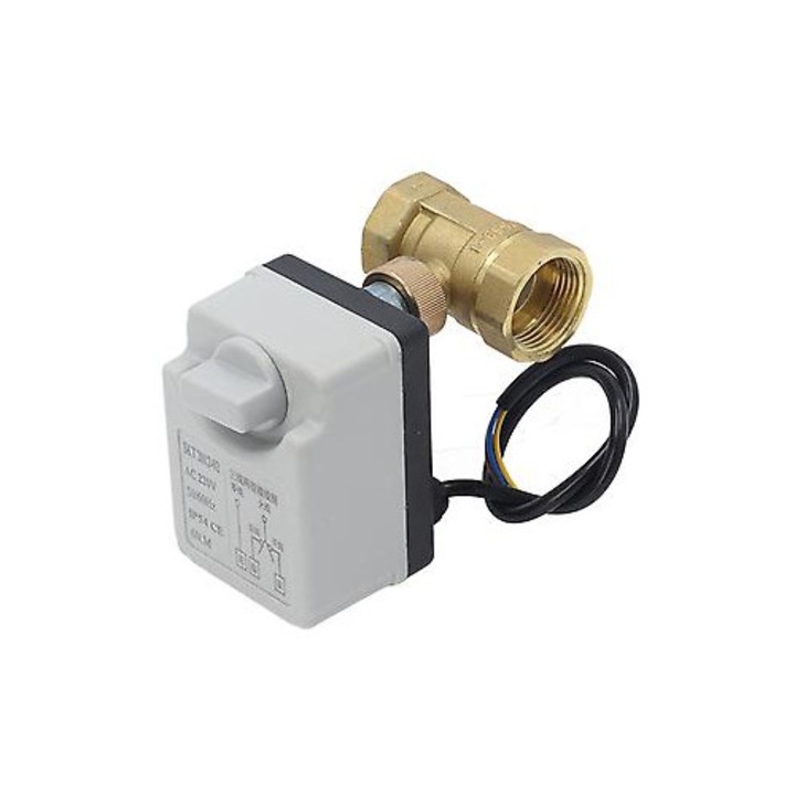 Robinet sferic motorizat 2 cai 1 inch 220V automat manual, alama-ABS, 6Nm, 0-90°