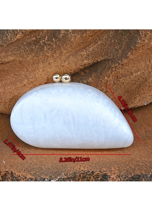 Geanta de seara acrilica albastra cu lant 20x10x5cm