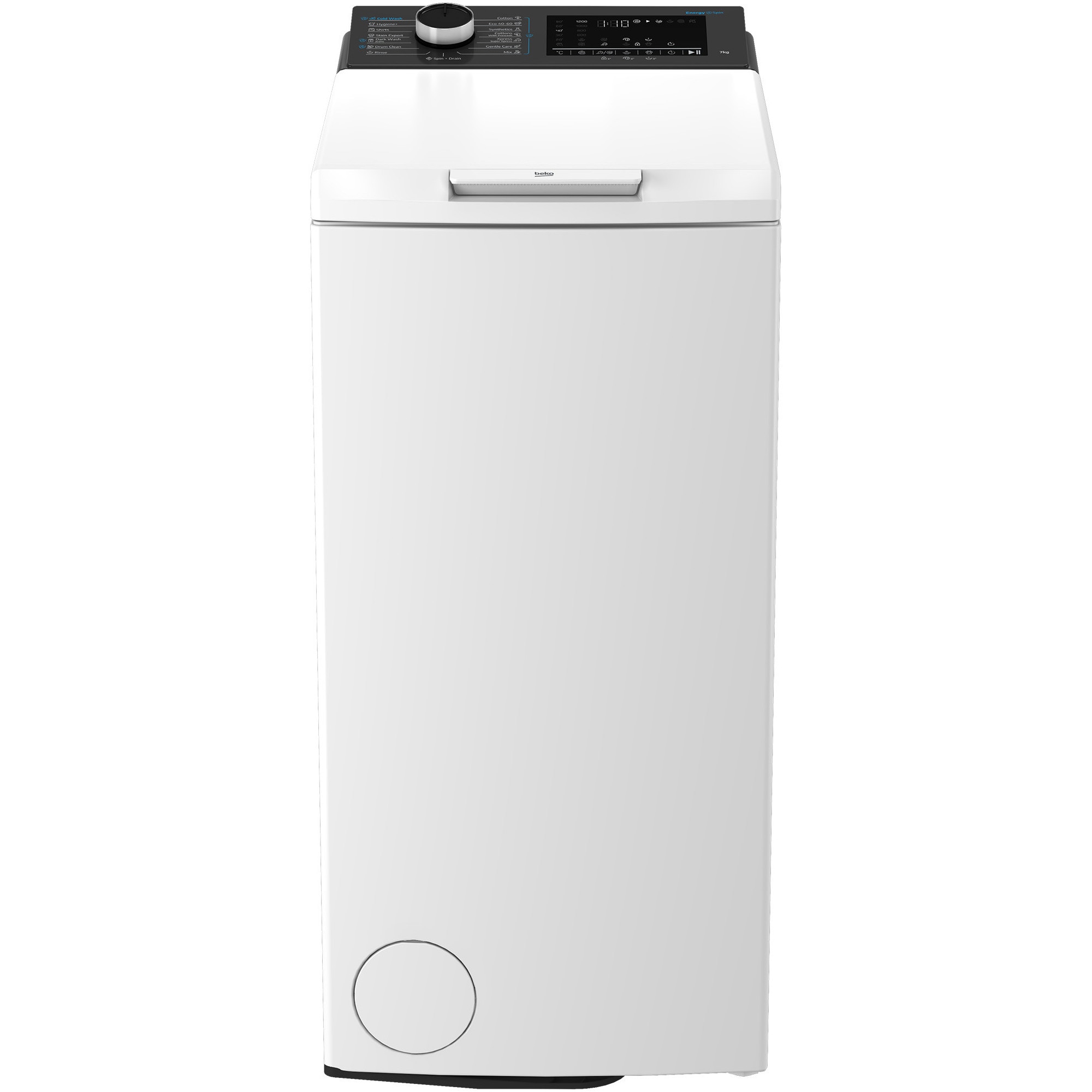 Masina de spalat rufe Beko TB721DAESEE incarcare verticala, 7kg, 1200 rpm , clasa A, motor ProSmart™ Inverter,tehnologie Energy Spin, 15 programe spalare