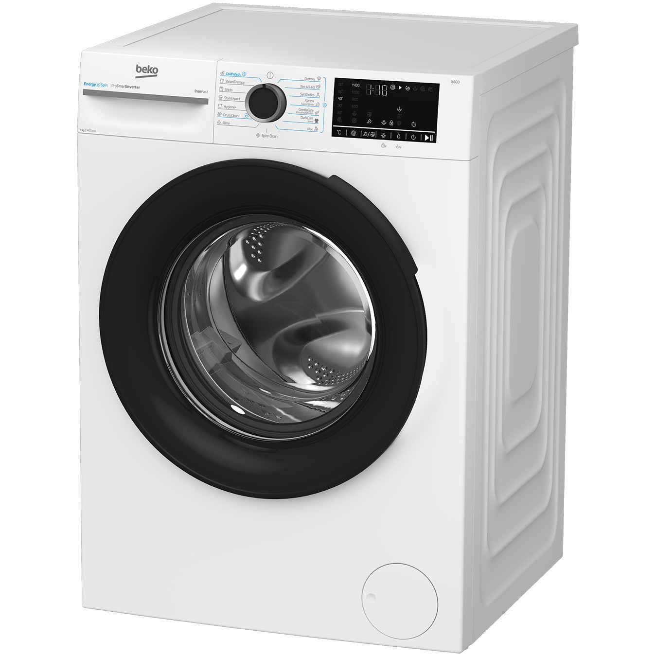 Masina de spalat rufe BEKO BM3WFSU411415WB ES, incarcare frontala, 11kg, 1400 rpm , clasa A, motor ProSmart Inverter,tehnologie Energy Spin, 15 programe spalare