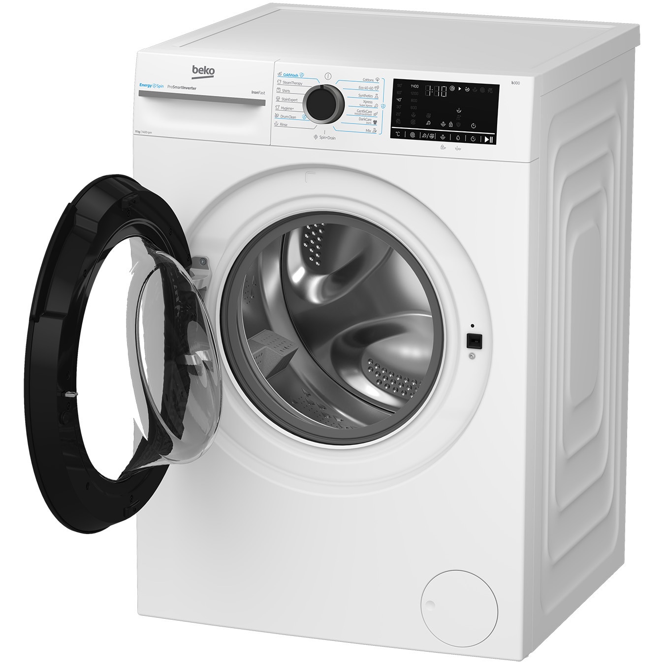 Masina de spalat rufe BEKO BM3WFSU411415WB ES, incarcare frontala, 11kg, 1400 rpm , clasa A, motor ProSmart Inverter,tehnologie Energy Spin, 15 programe spalare
