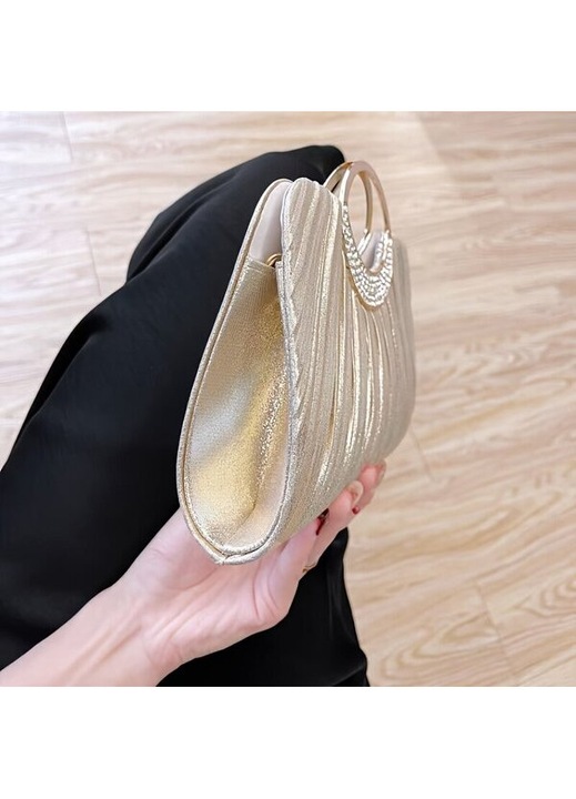 Elegáns estélyi táska, pezsgő színű, 20x10x5cm