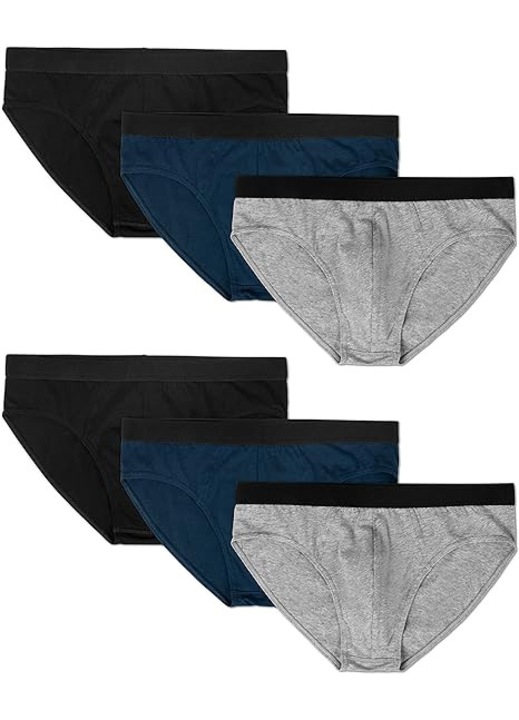 6 darab Snocks ® férfi alsónadrág szett, organikus pamutból, rugalmas és kényelmes, vegyes színekben: fekete, kék, szürke, 3XL méret