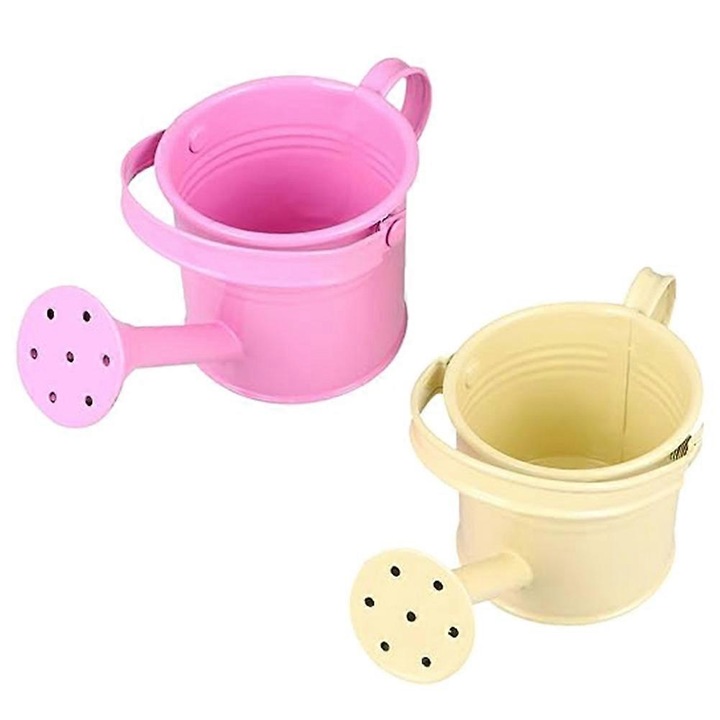Set 2 stropitori metalice, roz bej, 8x7x7cm