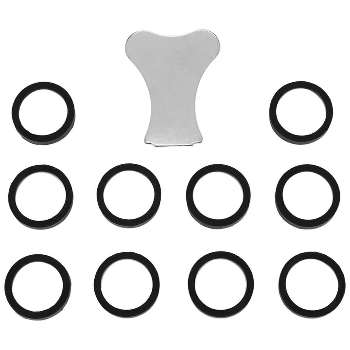 Set 10 discuri atomizare 20mm metal plastic negru alb argintiu cu cheie