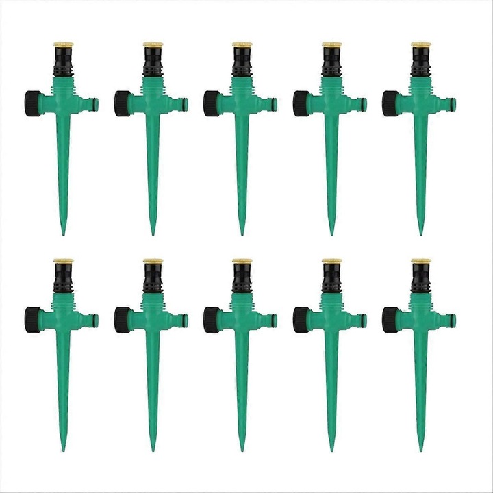 Set 10 aspersoare reglabile, verde, plastic, 5-50 psi