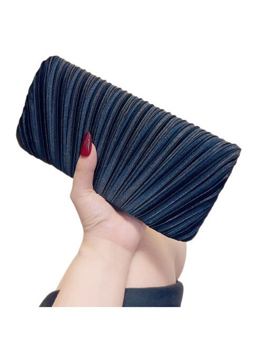 Fekete szatén estélyi táska 20x12cm levehető lánccal