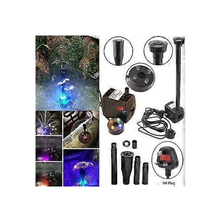 Мини помпа за фонтан 600L/h LED многоцветна 5.5x4.3x5cm